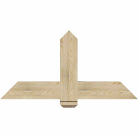 48"W x 24"H x 06"D x 6"F, 12/12 Pitch, Eugene Rough Sawn Timber Gable Bracket, Douglas Fir