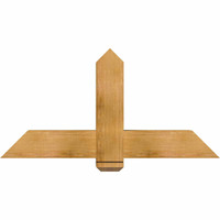 48"W x 24"H x 06"D x 6"F, 12/12 Pitch, Eugene Rough Sawn Timber Gable Bracket, Western Red Cedar