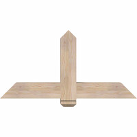 48"W x 24"H x 5 1/2"D x 5 1/2"F, 12/12 Pitch, Eugene Smooth Timber Gable Bracket, Douglas Fir