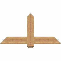 48"W x 24"H x 5 1/2"D x 5 1/2"F, 12/12 Pitch, Eugene Smooth Timber Gable Bracket, Western Red Cedar