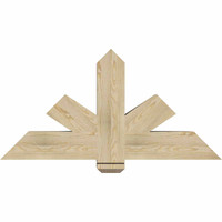 48"W x 24"H x 06"D x 6"F, 12/12 Pitch, Kennewick Rough Sawn Timber Gable Bracket, Douglas Fir