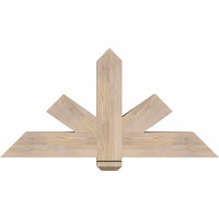48"W x 24"H x 5 1/2"D x 5 1/2"F, 12/12 Pitch, Kennewick Smooth Timber Gable Bracket, Douglas Fir