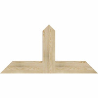 48"W x 24"H x 06"D x 6"F, 12/12 Pitch, Portland Rough Sawn Timber Gable Bracket, Douglas Fir