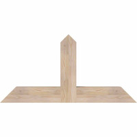 48"W x 24"H x 5 1/2"D x 5 1/2"F, 12/12 Pitch, Portland Smooth Timber Gable Bracket, Douglas Fir