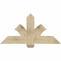 48"W x 24"H x 06"D x 6"F, 12/12 Pitch, Redmond Rough Sawn Timber Gable Bracket, Douglas Fir