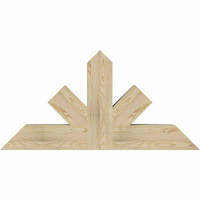 48"W x 24"H x 06"D x 6"F, 12/12 Pitch, Saratoga Rough Sawn Timber Gable Bracket, Douglas Fir