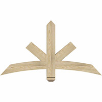 48"W x 26"H x 04"D x 4"F, 13/12 Pitch, Alberta Rough Sawn Timber Gable Bracket, Douglas Fir