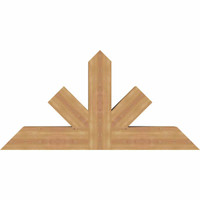 48"W x 24"H x 5 1/2"D x 5 1/2"F, 12/12 Pitch, Saratoga Smooth Timber Gable Bracket, Western Red Cedar