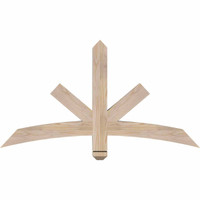 48"W x 26"H x 3 1/2"D x 3 1/2"F, 13/12 Pitch, Alberta Smooth Timber Gable Bracket, Douglas Fir