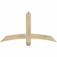 48"W x 26"H x 04"D x 4"F, 13/12 Pitch, Bellingham Rough Sawn Timber Gable Bracket, Douglas Fir