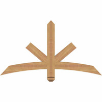 48"W x 26"H x 3 1/2"D x 3 1/2"F, 13/12 Pitch, Alberta Smooth Timber Gable Bracket, Western Red Cedar
