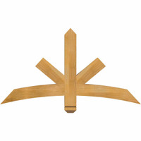48"W x 26"H x 04"D x 4"F, 13/12 Pitch, Alberta Rough Sawn Timber Gable Bracket, Western Red Cedar