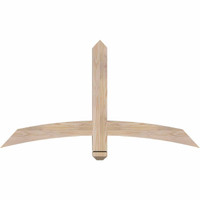 48"W x 26"H x 3 1/2"D x 3 1/2"F, 13/12 Pitch, Bellingham Smooth Timber Gable Bracket, Douglas Fir