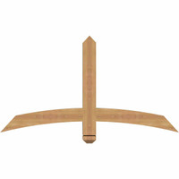 48"W x 26"H x 3 1/2"D x 3 1/2"F, 13/12 Pitch, Bellingham Smooth Timber Gable Bracket, Western Red Cedar