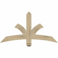 48"W x 26"H x 04"D x 4"F, 13/12 Pitch, Davenport Rough Sawn Timber Gable Bracket, Douglas Fir
