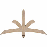 48"W x 26"H x 3 1/2"D x 3 1/2"F, 13/12 Pitch, Davenport Smooth Timber Gable Bracket, Douglas Fir
