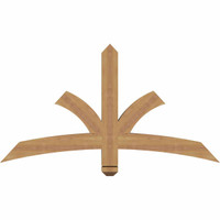 48"W x 26"H x 3 1/2"D x 3 1/2"F, 13/12 Pitch, Davenport Smooth Timber Gable Bracket, Western Red Cedar