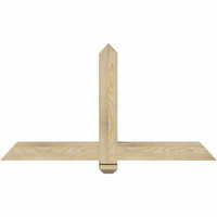 48"W x 26"H x 04"D x 4"F, 13/12 Pitch, Eugene Rough Sawn Timber Gable Bracket, Douglas Fir