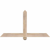 48"W x 26"H x 3 1/2"D x 3 1/2"F, 13/12 Pitch, Eugene Smooth Timber Gable Bracket, Douglas Fir