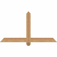 48"W x 26"H x 3 1/2"D x 3 1/2"F, 13/12 Pitch, Eugene Smooth Timber Gable Bracket, Western Red Cedar