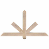 48"W x 26"H x 3 1/2"D x 3 1/2"F, 13/12 Pitch, Kennewick Smooth Timber Gable Bracket, Douglas Fir