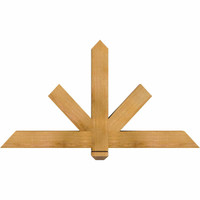48"W x 26"H x 04"D x 4"F, 13/12 Pitch, Kennewick Rough Sawn Timber Gable Bracket, Western Red Cedar