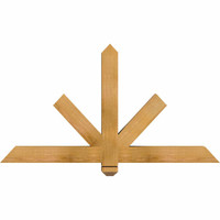 48"W x 26"H x 3 1/2"D x 3 1/2"F, 13/12 Pitch, Kennewick Smooth Timber Gable Bracket, Western Red Cedar