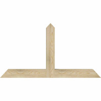 48"W x 26"H x 04"D x 4"F, 13/12 Pitch, Portland Rough Sawn Timber Gable Bracket, Douglas Fir