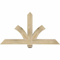 48"W x 26"H x 04"D x 4"F, 13/12 Pitch, Redmond Rough Sawn Timber Gable Bracket, Douglas Fir
