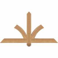 48"W x 26"H x 3 1/2"D x 3 1/2"F, 13/12 Pitch, Redmond Smooth Timber Gable Bracket, Western Red Cedar