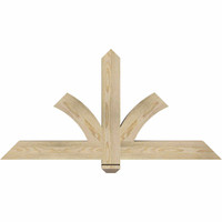 48"W x 24"H x 04"D x 4"F, 12/12 Pitch, Redmond Rough Sawn Timber Gable Bracket, Douglas Fir