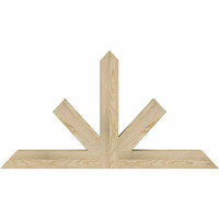 48"W x 26"H x 04"D x 4"F, 13/12 Pitch, Saratoga Rough Sawn Timber Gable Bracket, Douglas Fir