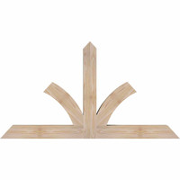 48"W x 26"H x 3 1/2"D x 3 1/2"F, 13/12 Pitch, Richland Smooth Timber Gable Bracket, Douglas Fir