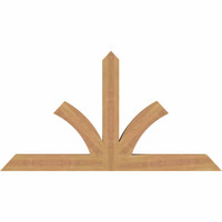 48"W x 26"H x 3 1/2"D x 3 1/2"F, 13/12 Pitch, Richland Smooth Timber Gable Bracket, Western Red Cedar