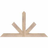 48"W x 26"H x 3 1/2"D x 3 1/2"F, 13/12 Pitch, Saratoga Smooth Timber Gable Bracket, Douglas Fir