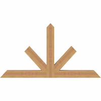 48"W x 26"H x 3 1/2"D x 3 1/2"F, 13/12 Pitch, Saratoga Smooth Timber Gable Bracket, Western Red Cedar