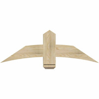 48"W x 16"H x 04"D x 6"F, 08/12 Pitch, Bellingham Rough Sawn Timber Gable Bracket, Douglas Fir