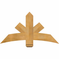 48"W x 26"H x 04"D x 6"F, 13/12 Pitch, Alberta Rough Sawn Timber Gable Bracket, Western Red Cedar