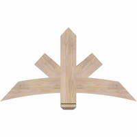 48"W x 26"H x 3 1/2"D x 5 1/2"F, 13/12 Pitch, Alberta Smooth Timber Gable Bracket, Douglas Fir