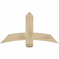 48"W x 26"H x 04"D x 6"F, 13/12 Pitch, Bellingham Rough Sawn Timber Gable Bracket, Douglas Fir