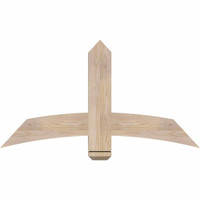 48"W x 26"H x 3 1/2"D x 5 1/2"F, 13/12 Pitch, Bellingham Smooth Timber Gable Bracket, Douglas Fir