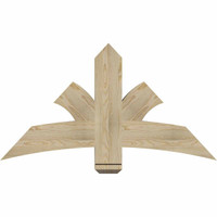48"W x 26"H x 04"D x 6"F, 13/12 Pitch, Davenport Rough Sawn Timber Gable Bracket, Douglas Fir