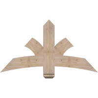 48"W x 26"H x 3 1/2"D x 5 1/2"F, 13/12 Pitch, Davenport Smooth Timber Gable Bracket, Douglas Fir