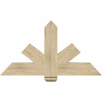 48"W x 26"H x 04"D x 6"F, 13/12 Pitch, Kennewick Rough Sawn Timber Gable Bracket, Douglas Fir