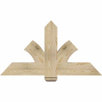 48"W x 26"H x 04"D x 6"F, 13/12 Pitch, Redmond Rough Sawn Timber Gable Bracket, Douglas Fir