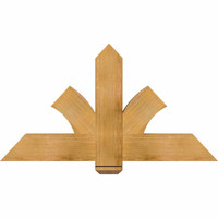 48"W x 26"H x 04"D x 6"F, 13/12 Pitch, Redmond Rough Sawn Timber Gable Bracket, Western Red Cedar