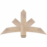 48"W x 26"H x 5 1/2"D x 5 1/2"F, 13/12 Pitch, Alberta Smooth Timber Gable Bracket, Douglas Fir