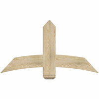 48"W x 26"H x 06"D x 6"F, 13/12 Pitch, Bellingham Rough Sawn Timber Gable Bracket, Douglas Fir