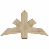 48"W x 26"H x 06"D x 6"F, 13/12 Pitch, Davenport Rough Sawn Timber Gable Bracket, Douglas Fir