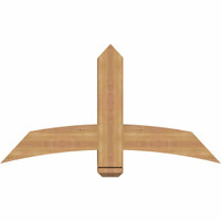 48"W x 26"H x 5 1/2"D x 5 1/2"F, 13/12 Pitch, Bellingham Smooth Timber Gable Bracket, Western Red Cedar
